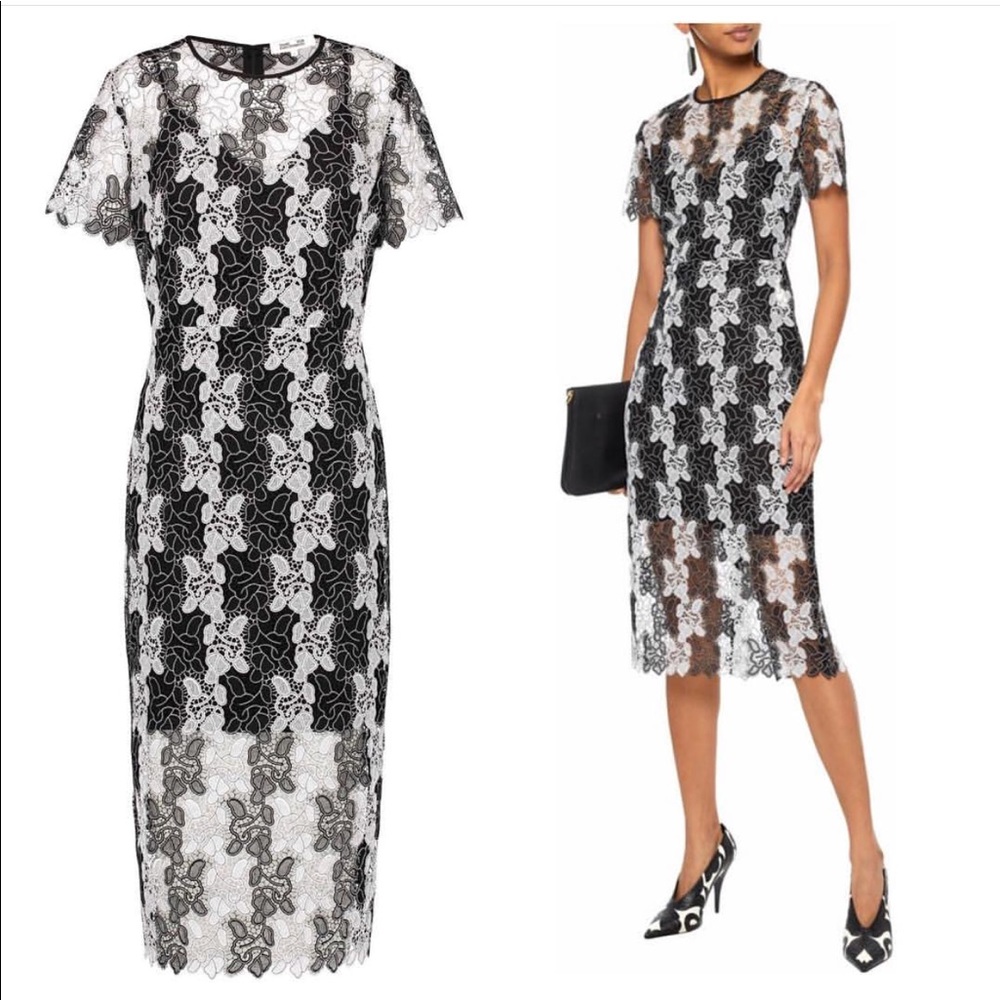 Diane von furstenberg lace eyelet dress